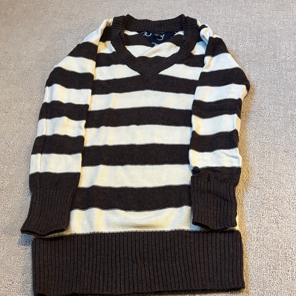 Striped Brown and Cream Sweater